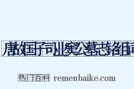 唐故国子司业窦公墓志铭组词是什么意思的图片